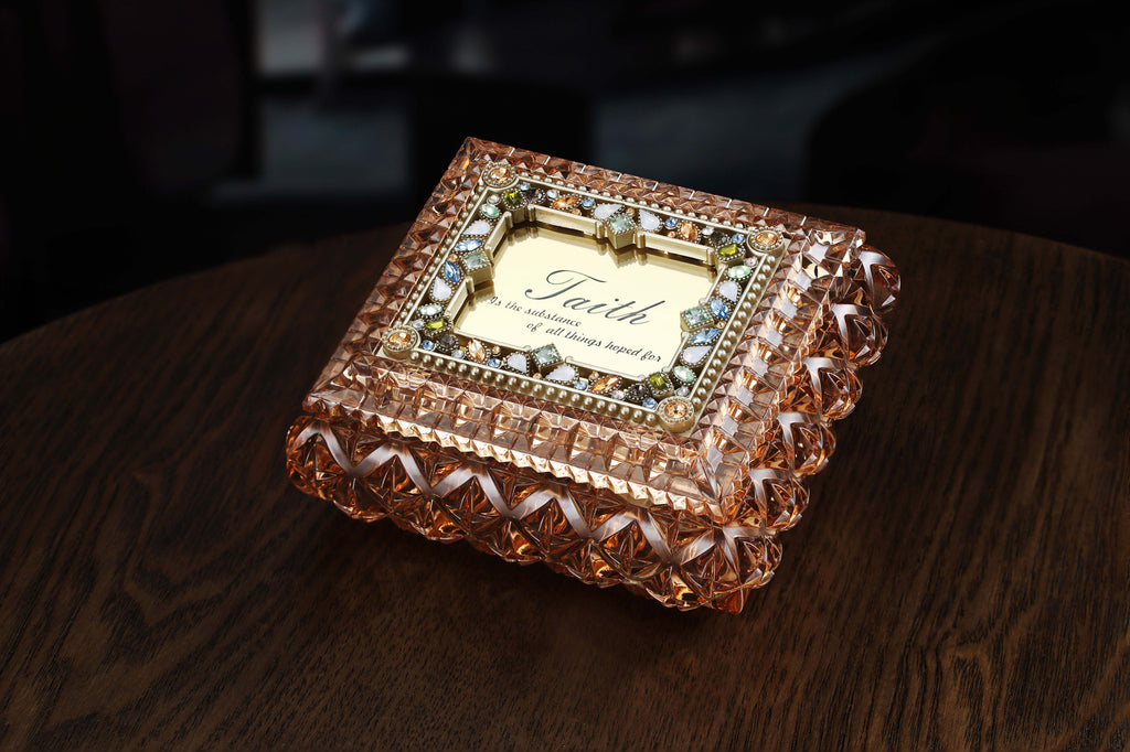 Square Amber Jewelry Box