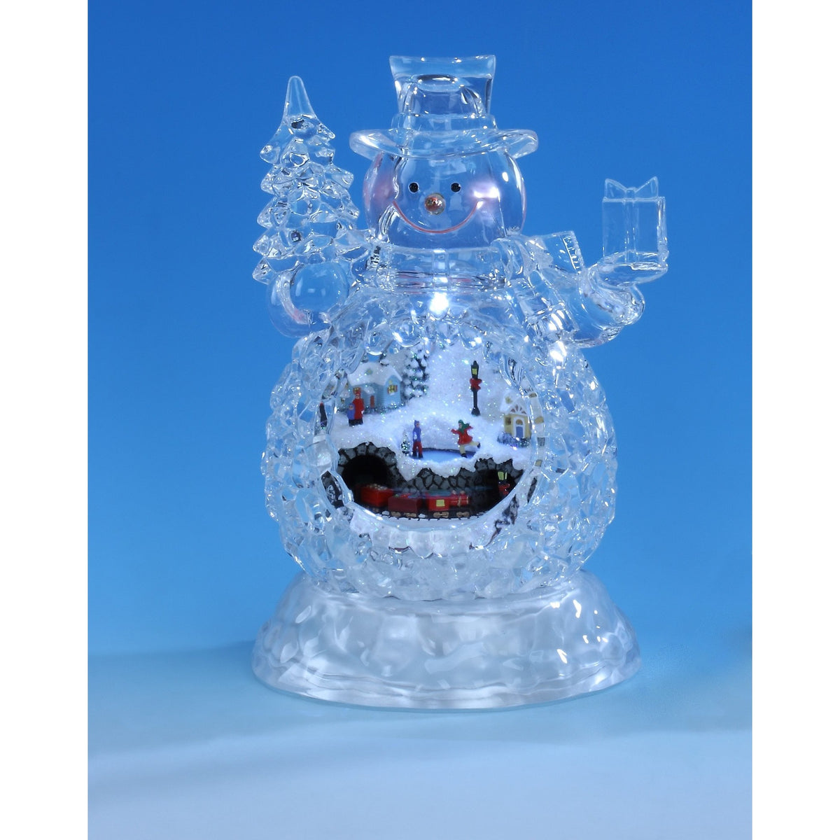 Icy Craft Sm. Ice Cube Snowman, Size: 12.5