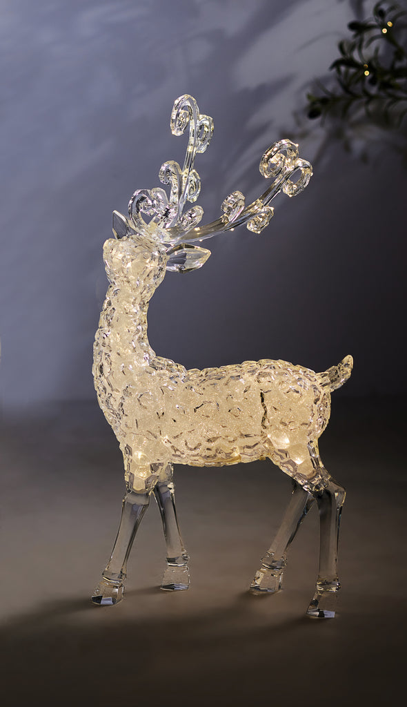 Medium  Ice Cube Deer with String LED