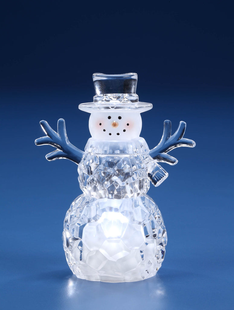 Small Top Hat Snowman LED
