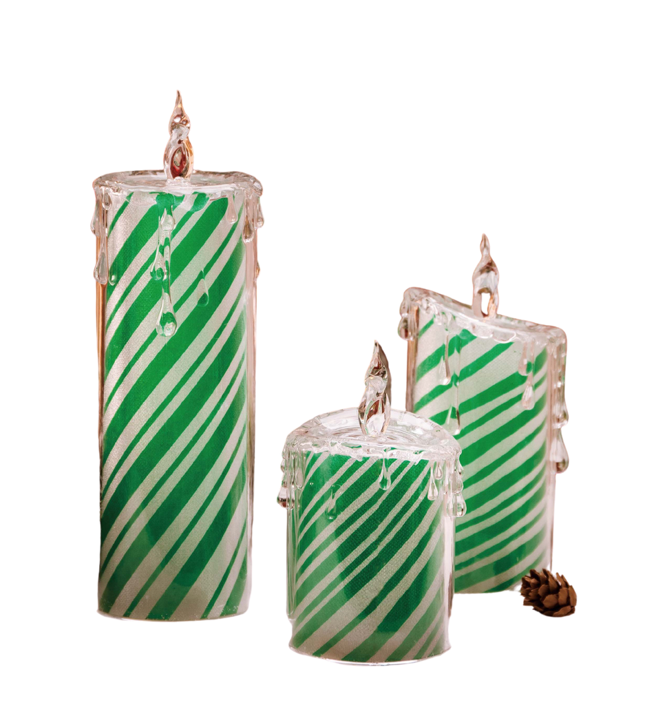 Red Peppermint Candle Set - Icycraft