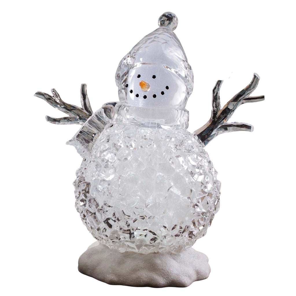 Lg. Silver Glitter Snowman  - Icycraft