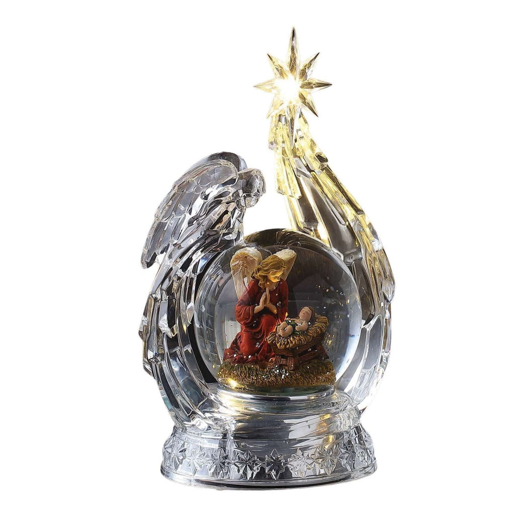Angel Curled Nativity Waterglobe - Icy Craft