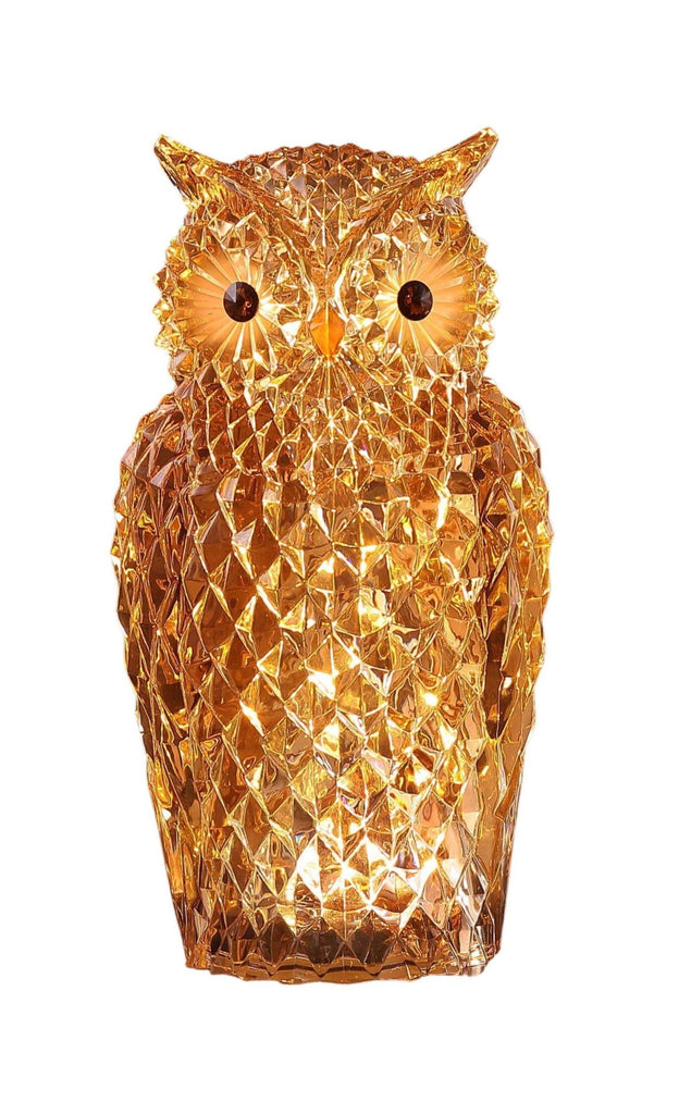 Diamond Cut Amber Owl - Icy Craft