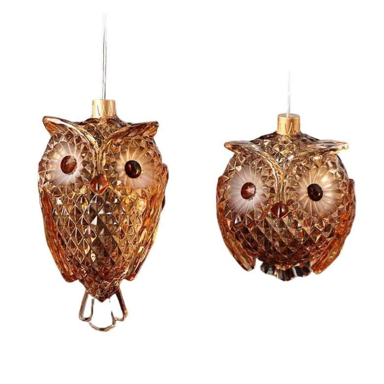 Amber Owls Orn - Icy Craft