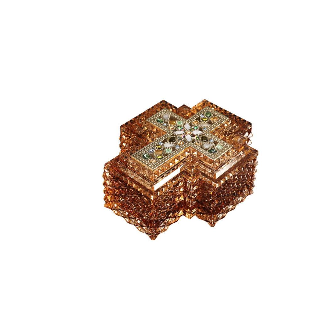Cross Amber Jewelry Box - Icy Craft