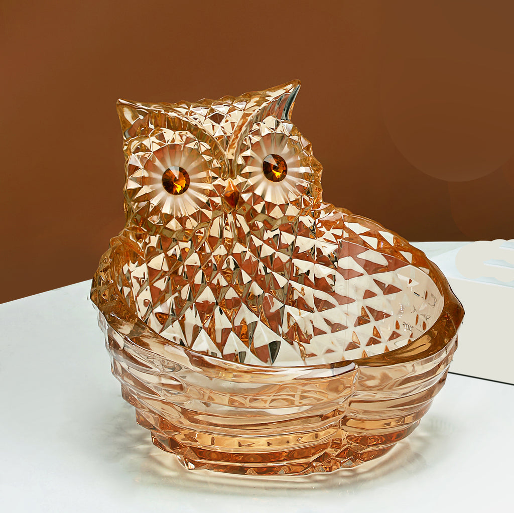 Amber Owl Candy Bowl