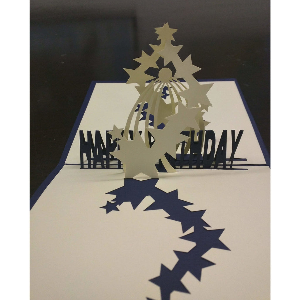 Happy Birthday Stars Pop-Up Card - Icy Craft