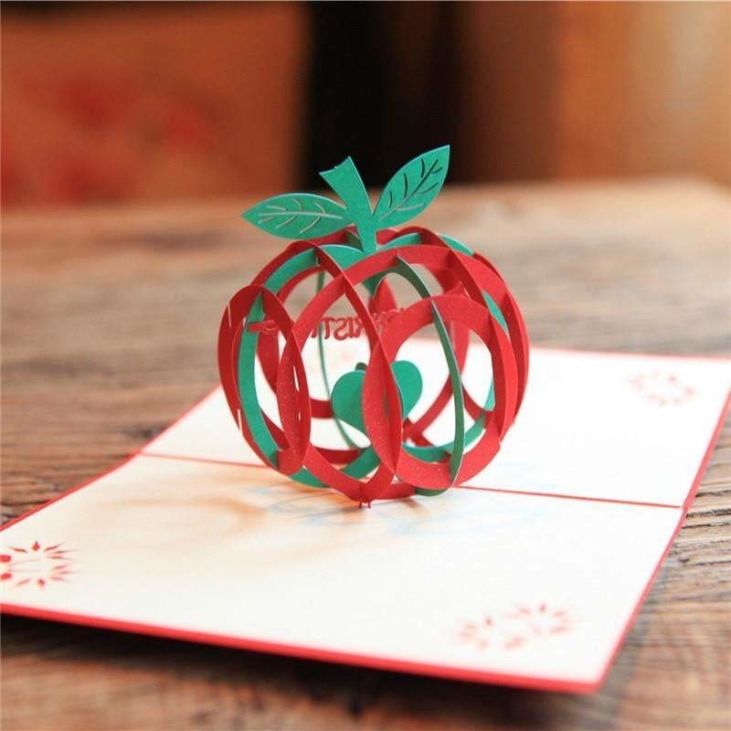 Merry Christmas Apple Pop-Up Card - Icy Craft