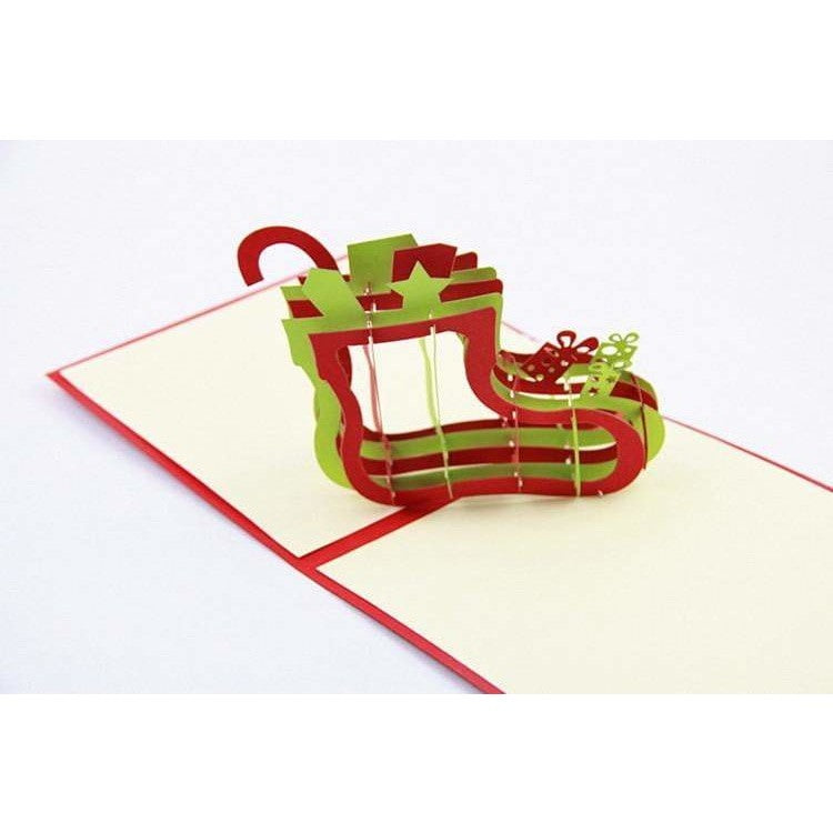 Christmas Stocking Pop-Up Card - Icy Craft