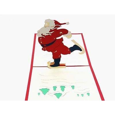 Skating Santa Pop-Up Card - Icy Craft