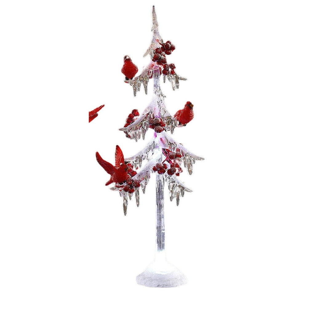 Icicle Tree w/ Cardinals 13" - Icy Craft