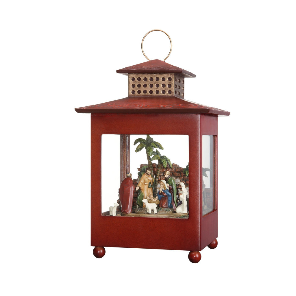 Red Nativity Lantern