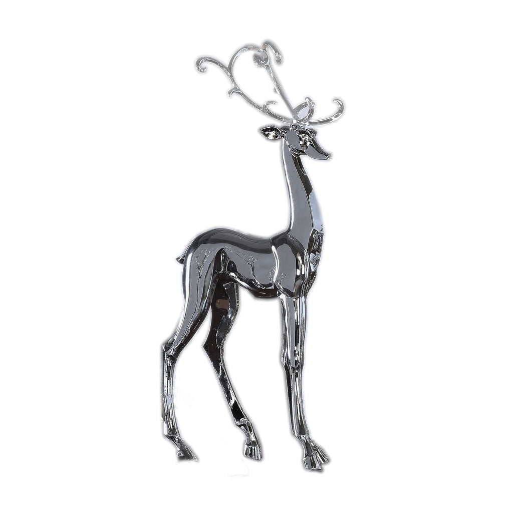 Lg. Silver Metallic Deer
