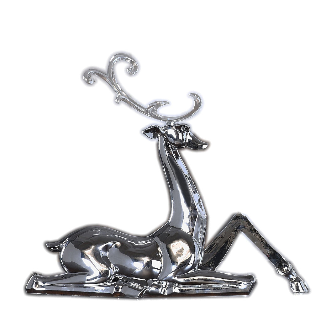 Lg. Silver Metallic Deer