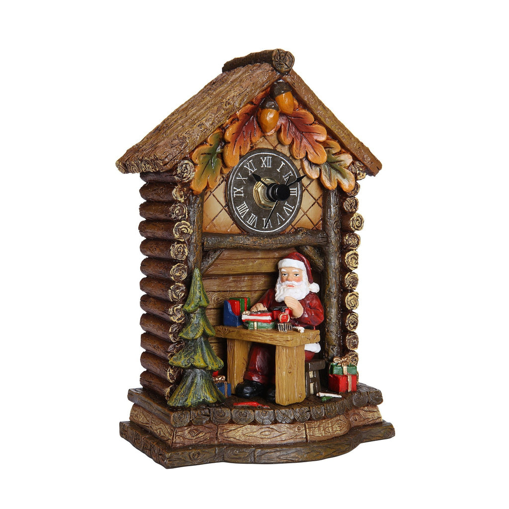 Santa Log Home Clock - Icy Craft