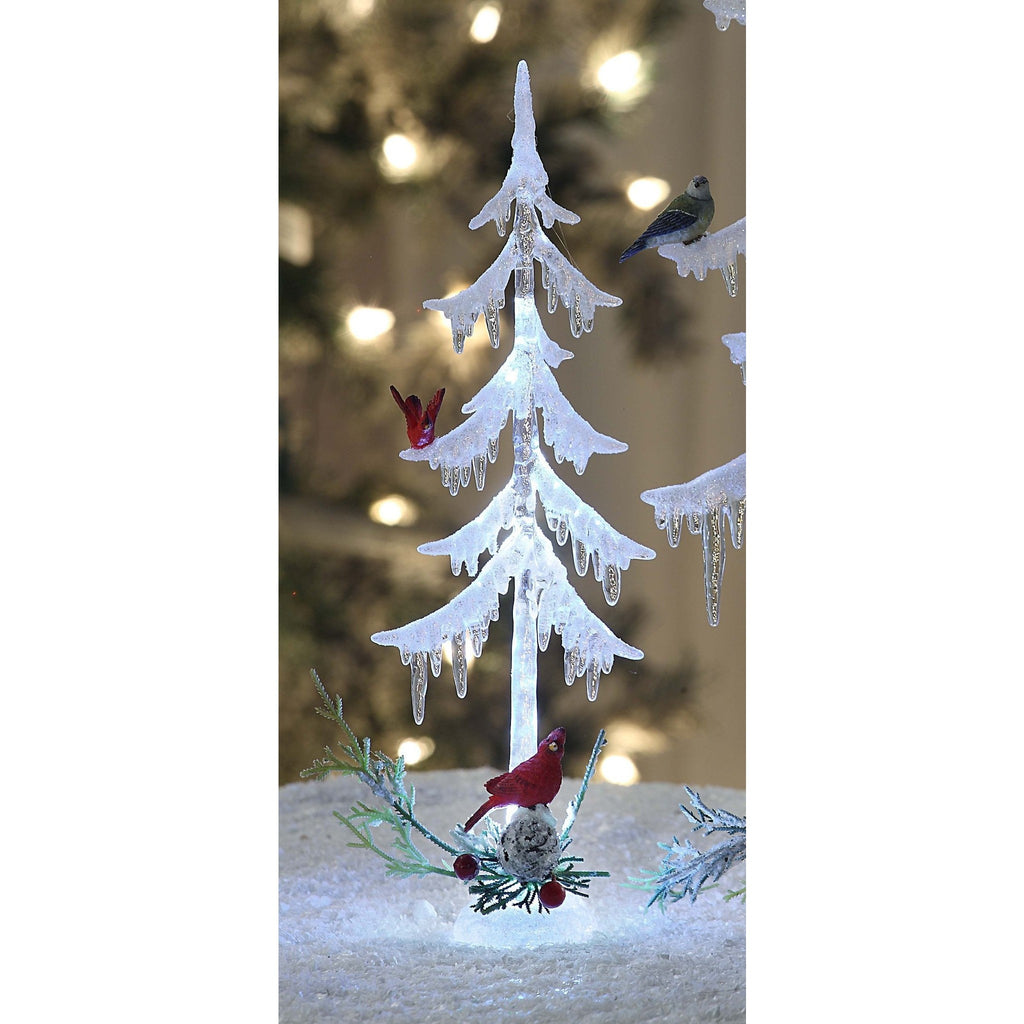 Cardinal Bird Icicle Tree - Icy Craft