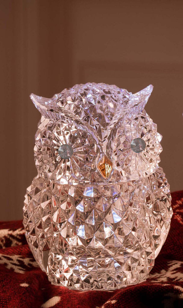 Diamond Cut Owl Jar